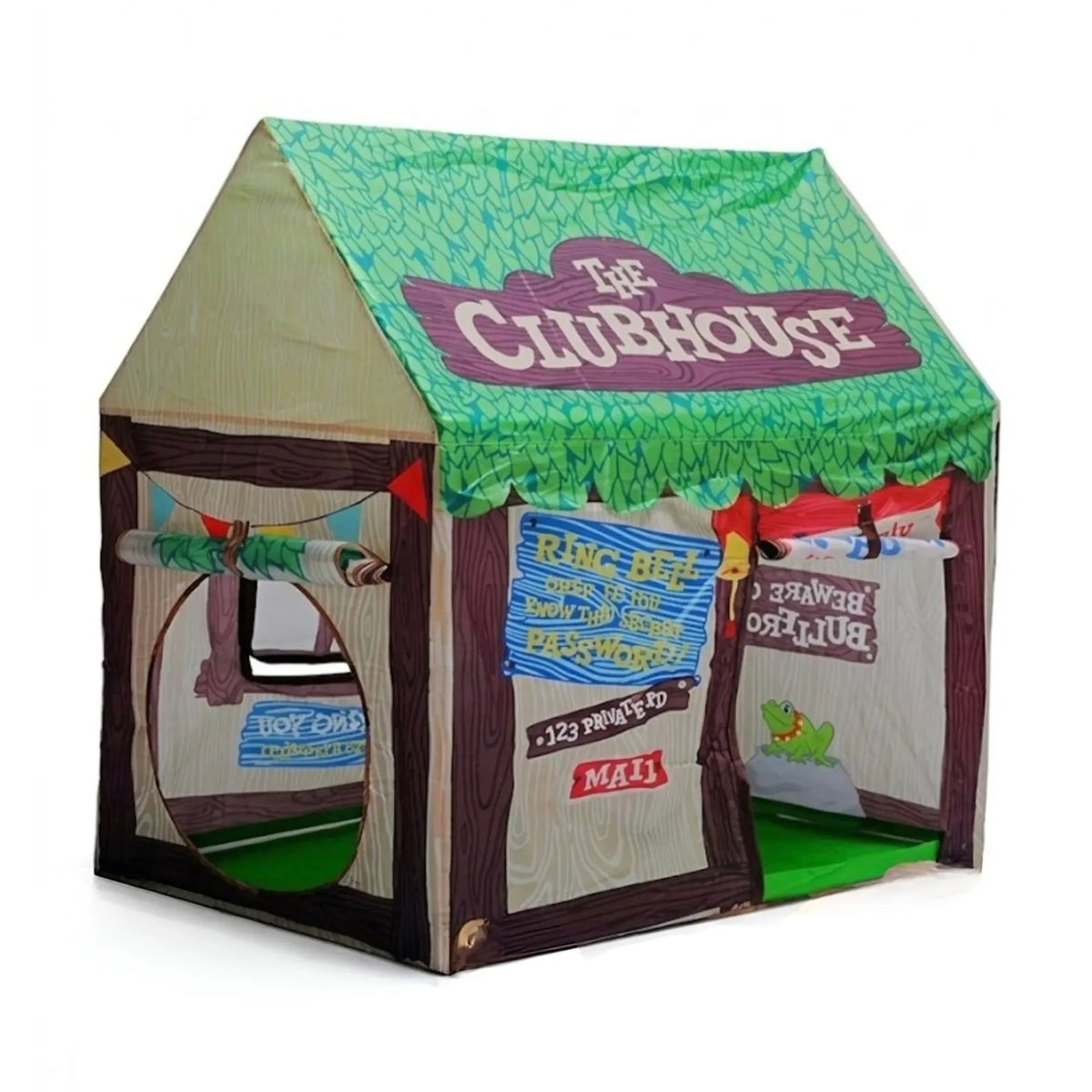 Kids Clubhouse Play Tent - Green - Outdoor Play Equipment Play Tents & Tunnels