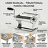 CARLA HOME Pasta Maker Machine - Hand Crank Noodle Maker - Grey - Kitchen Appliances Pasta Makers