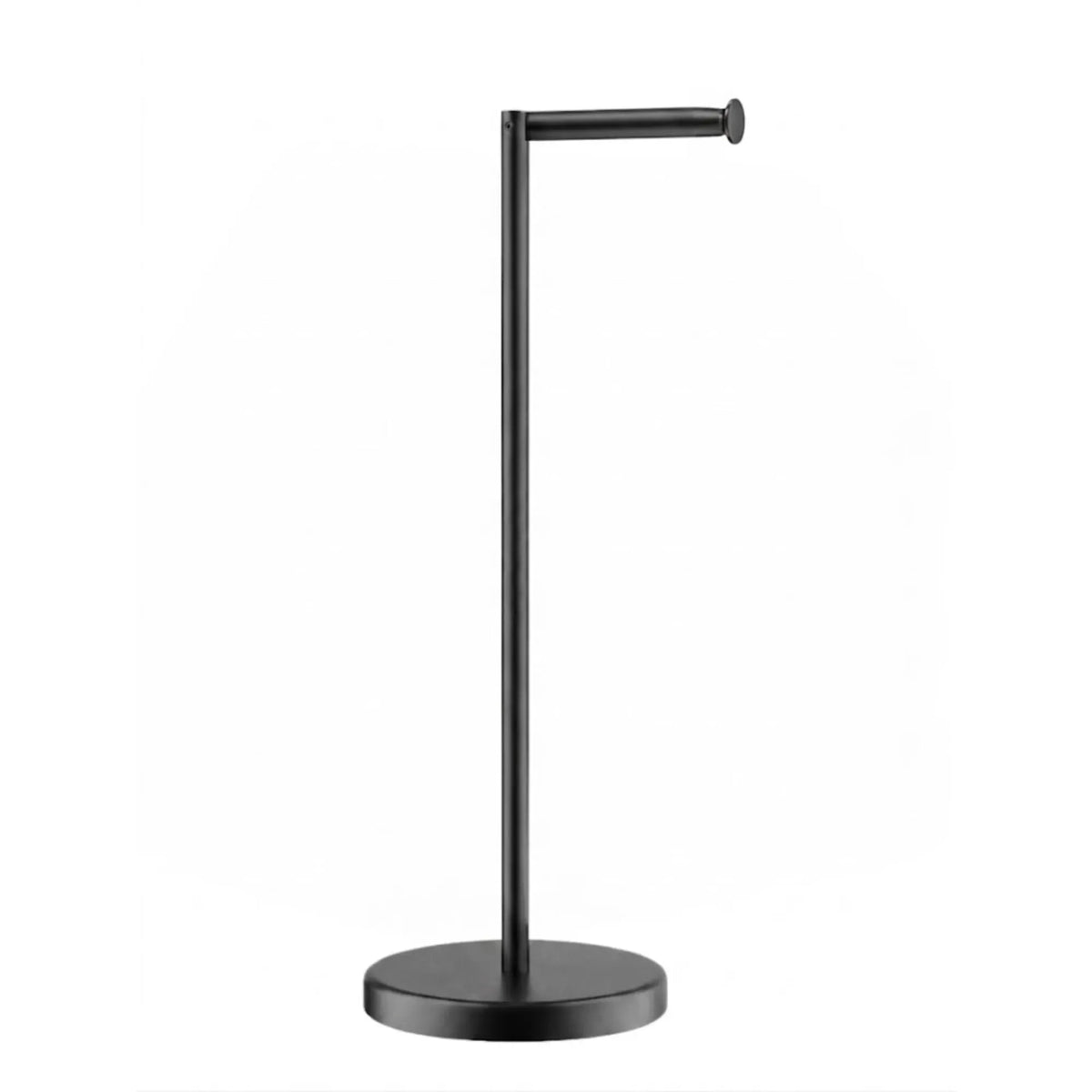 Toilet Paper Holder Stand with Storage - Black - METAL - Bathroom Accessories Toilet Paper Holders