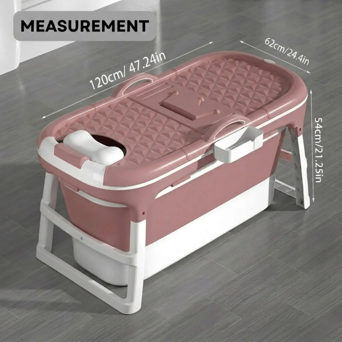 Foldable Bathtub Adult - Collapsible Soaking Tub - Pink - Folding Bathub