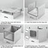 Foldable Enclosed Cat Litter Box with Scoop - Grey - Plastic - Kitty Litter Tray