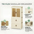 3 - Tier Foldable Wardrobe Cabinet - White - Plastic - Clothe Storage
