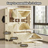 3 - Tier Foldable Wardrobe Cabinet - White - Plastic - Clothe Storage