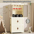 3 - Tier Foldable Wardrobe Cabinet - White - Plastic - Clothe Storage