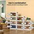 3 Tier Stackable Storage Cabinet with Wheels White - Storage Box - Plastic