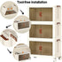 3 Tier Stackable Storage Cabinet with Wheels White - Storage Box - Plastic