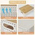 CARLA HOME Storage Bins with Bamboo Lids - 6 Pack - White - Plastic - Storage Bins 6 Pcs