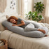 U Shaped Pregnancy Pillow for Full Body Support Grey - Polyester - Full Body Pillow