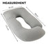 U Shaped Pregnancy Pillow for Full Body Support Grey - Polyester - Full Body Pillow