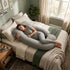 U Shaped Pregnancy Pillow for Full Body Support Grey - Polyester - Full Body Pillow