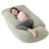 U Shape Pregnancy Pillow Full Body Support - Green - Polyester - Full Body Pillow