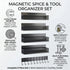 5 Pack Magnetic Spice Rack for Fridge Kitchen with Hook Bar