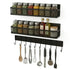 3 Pack Magnetic Spice Rack for Fridge Kitchen with Hook Bar