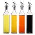 4 Pack Glass Oil Dispenser Bottle 500ml Transparent Kitchen