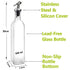 4 Pack Glass Oil Dispenser Bottle 500ml Transparent Kitchen