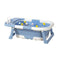 Foldable Baby Bath Tub with Collapsible Toddler - Blue