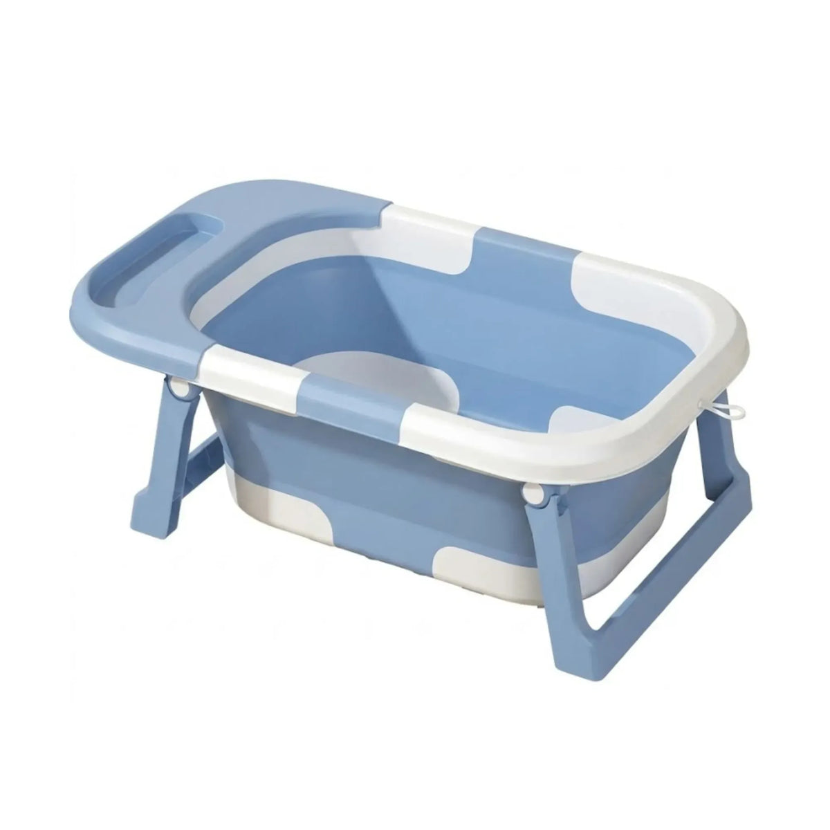 Foldable Baby Bath Tub with Collapsible Toddler - Blue