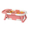 Foldable Baby Bath Tub with Collapsible Toddler - Pink