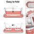 Foldable Baby Bath Tub with Collapsible Toddler - Pink