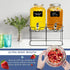 CARLA HOME 2 Pack 4L Glass Drink Dispensers with Stand, Stainless Steel Spigot