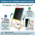 2-in-1 Kids Art Easel Chalkboard & Whiteboard