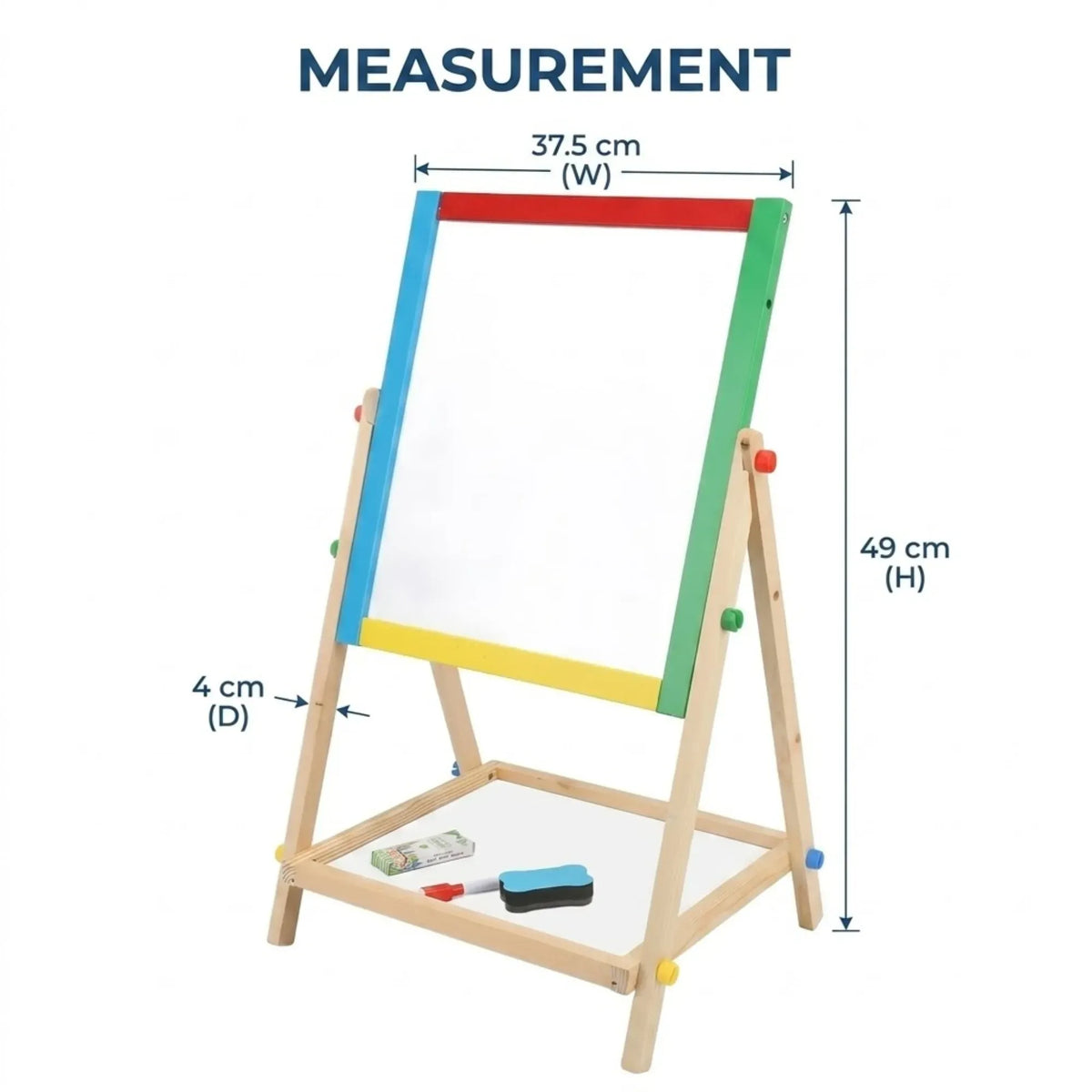 2-in-1 Kids Art Easel Chalkboard & Whiteboard