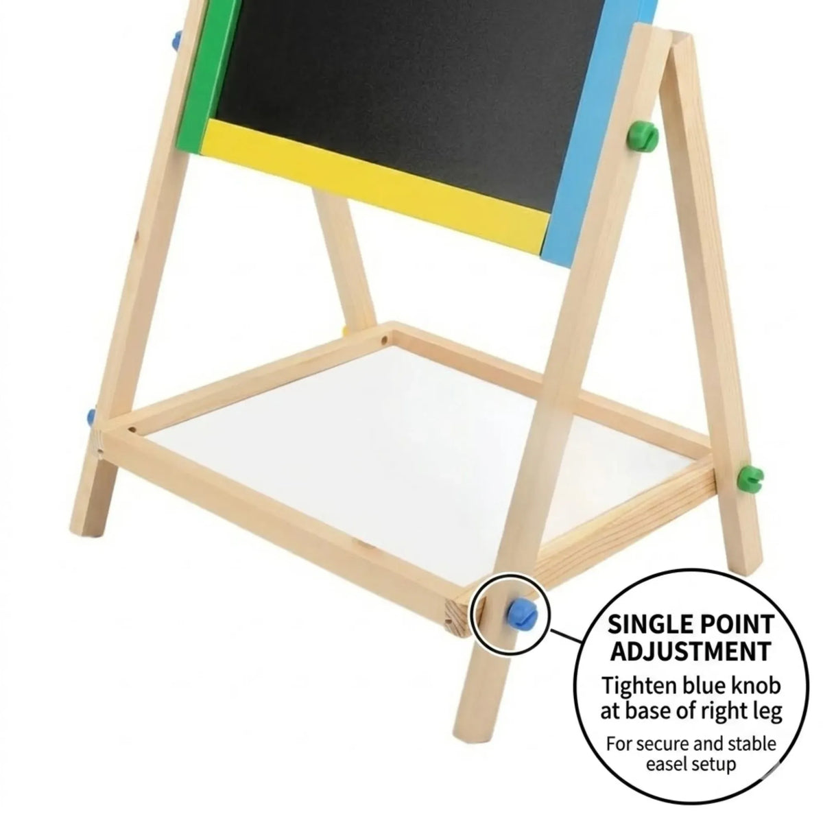 2-in-1 Kids Art Easel Chalkboard & Whiteboard