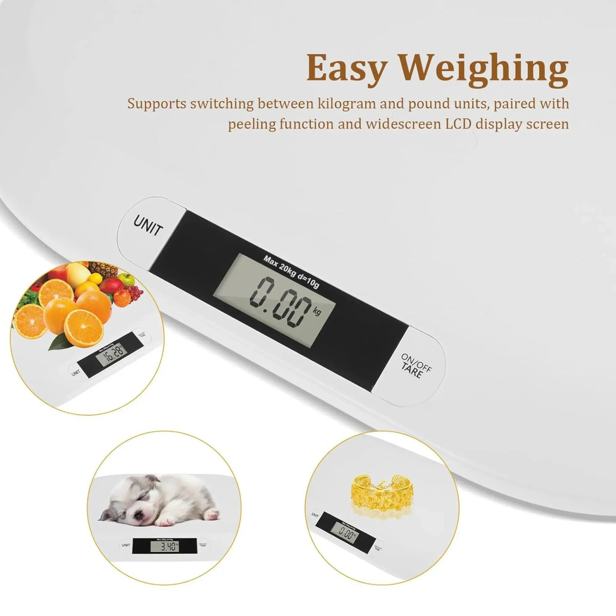 Elctronic Digital Baby Scale with Tare Function Lcd Display