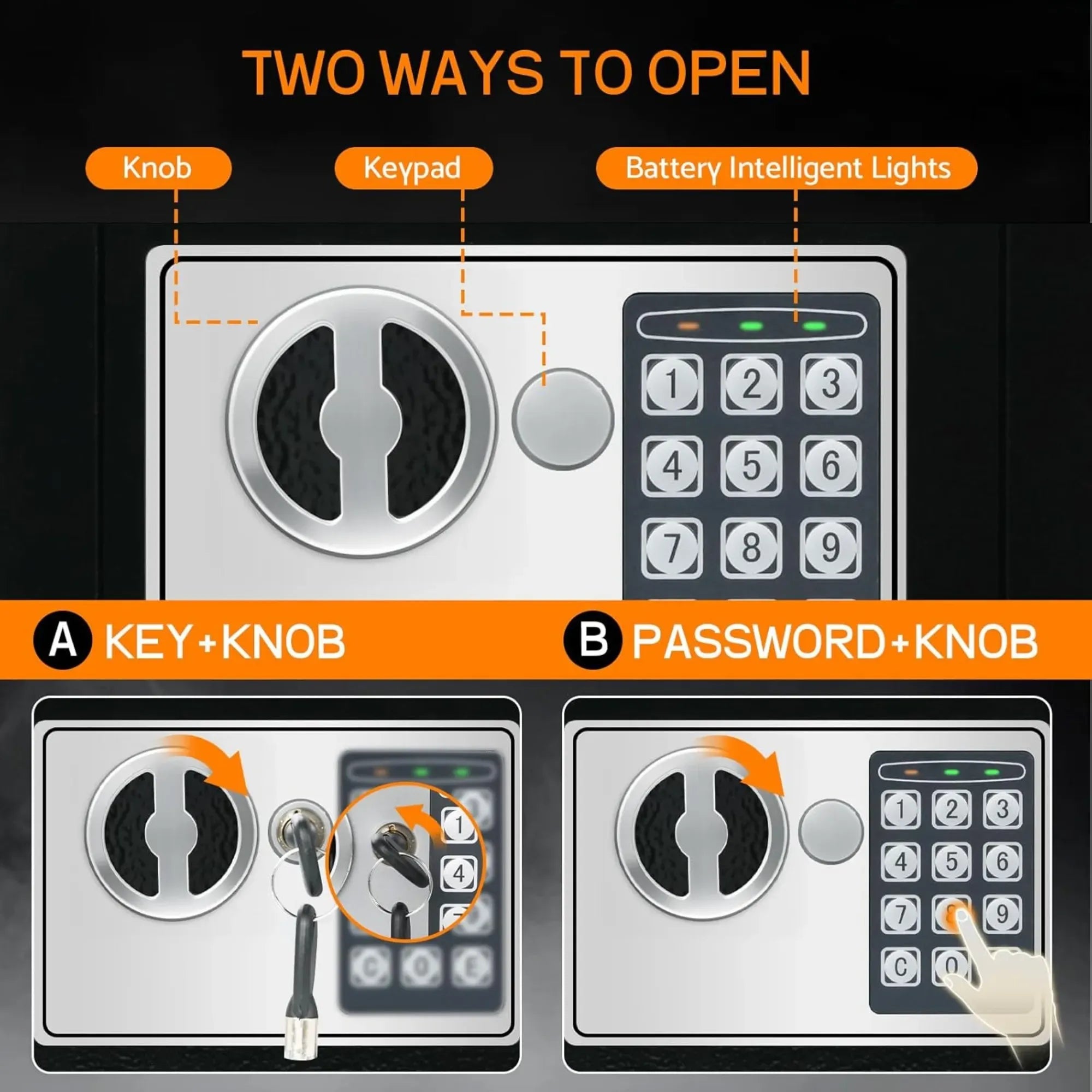Electronic Safe Box with Keypad Lock for Cash Locker