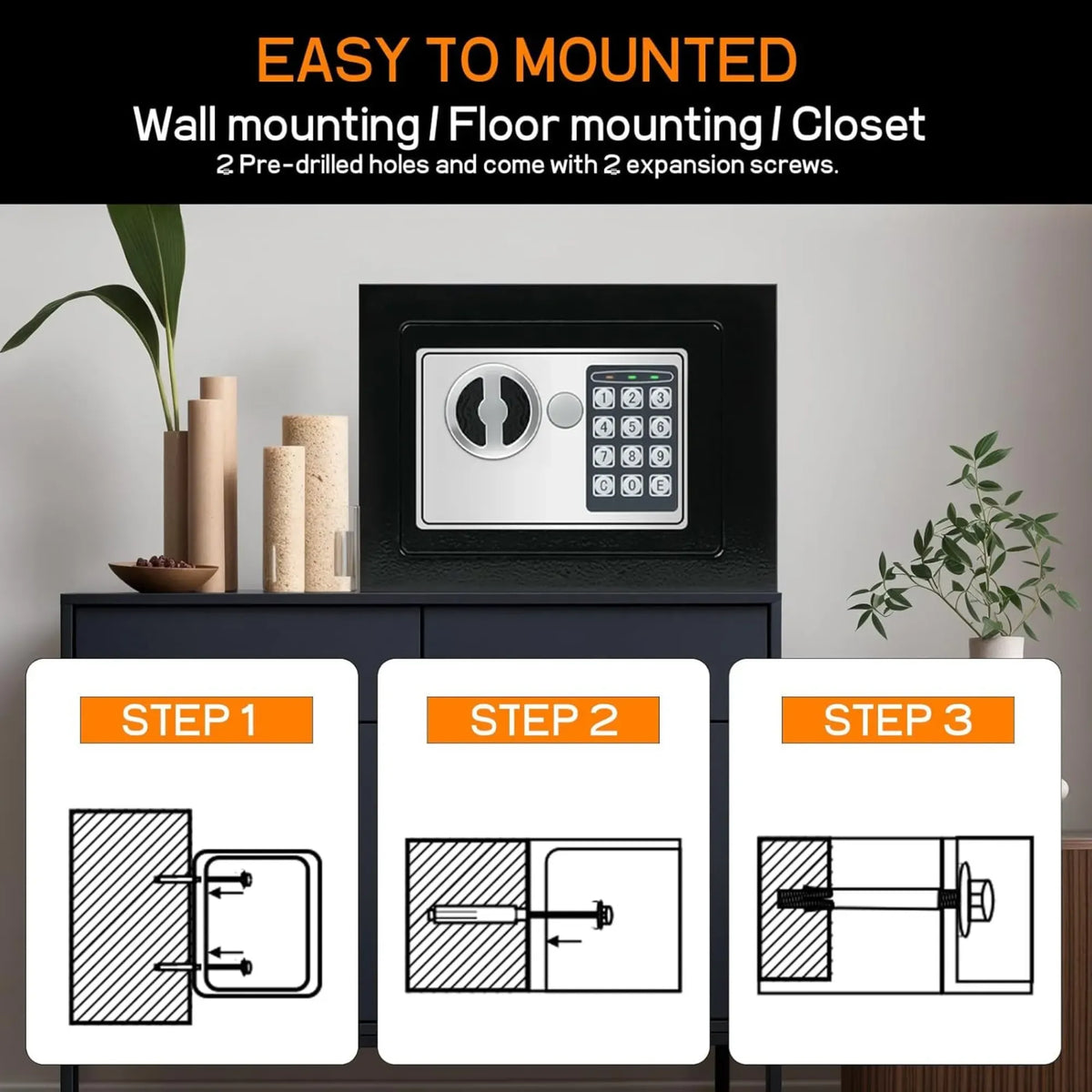 Electronic Safe Box with Keypad Lock for Cash Locker