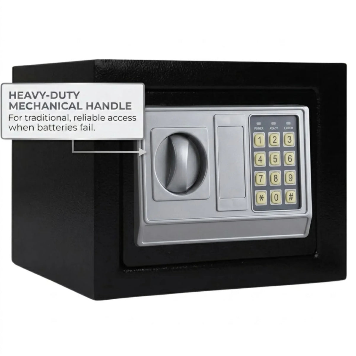 Electronic Safe Box - Money Safe with Deposit Slot - Black - Cash Locker