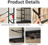 CARLA HOME 3 Tier Ball Storage Rack with Basket, Steel Sports Organiser, Black
