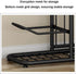CARLA HOME 3 Tier Ball Storage Rack with Basket, Steel Sports Organiser, Black