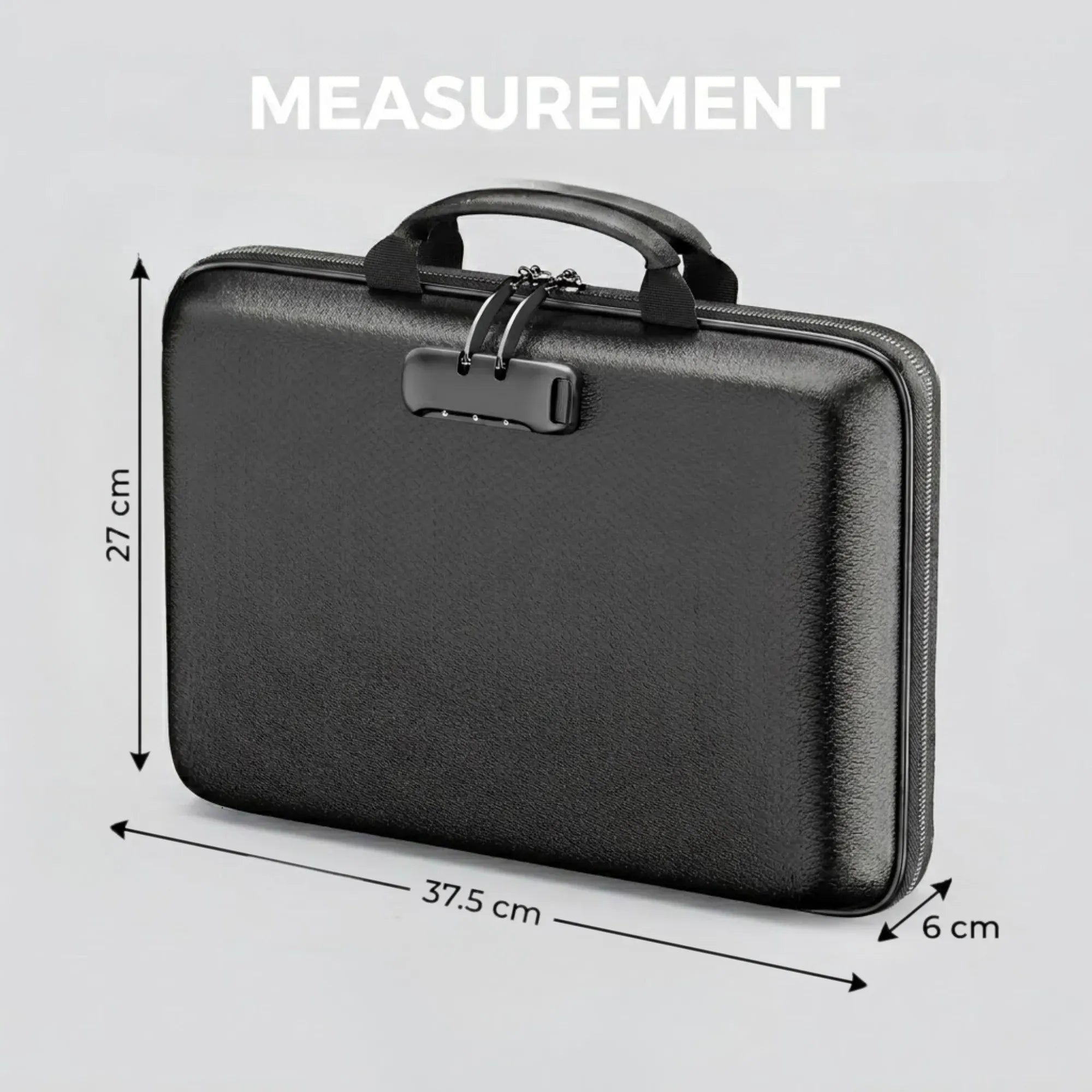 Fireproof Document Box with Lock - Hard Shell - Glass Fiber - Fireproof File Organizer