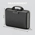 CARLA HOME Fireproof Document Box with Lock, Hard Shell Glass Fibre Case, Black