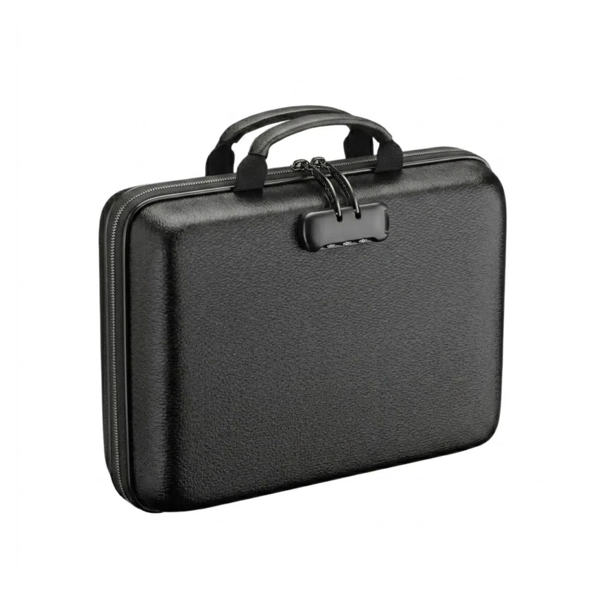 CARLA HOME Fireproof Document Box with Lock, Hard Shell Glass Fibre Case, Black
