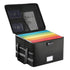CARLA HOME Collapsible Fireproof Document Box with Lock, Glass Fibre Bag, Black