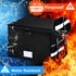 CARLA HOME Collapsible Fireproof Document Box with Lock, Glass Fibre Bag, Black