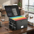 CARLA HOME Collapsible Fireproof Document Box with Lock, Glass Fibre Bag, Black