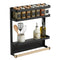 Magnetic Refrigerator Spice Rack - 2 Tier Fridge Organiser - Black