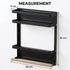 Magnetic Refrigerator Spice Rack - 2 Tier Fridge Organiser - Black