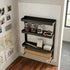 Magnetic Refrigerator Spice Rack - 2 Tier Fridge Organiser - Black