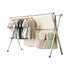 CARLA HOME Folding Clothes Drying Rack 200cm, Indoor Outdoor Airer, Steel, Grey