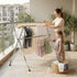 CARLA HOME Folding Clothes Drying Rack 200cm, Indoor Outdoor Airer, Steel, Grey