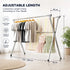 CARLA HOME Folding Clothes Drying Rack 200cm, Indoor Outdoor Airer, Steel, Grey