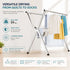 CARLA HOME Folding Clothes Drying Rack 200cm, Indoor Outdoor Airer, Steel, Grey