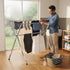 CARLA HOME Folding Clothes Drying Rack 200cm, Indoor Outdoor Airer, Steel, Grey