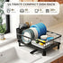 CARLA HOME Dish Drying Rack with Drainboard & Utensil Holder for Kitchen (Black)