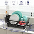 CARLA HOME Dish Drying Rack with Drainboard & Utensil Holder for Kitchen (Black)