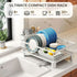 Dish Drying Rack with Drainboard & Utensil Holder for Kitchen (White)